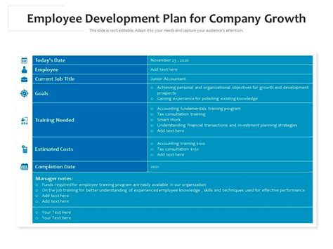 10 Inspiring Individual Development Plan Examples For Sales Managers