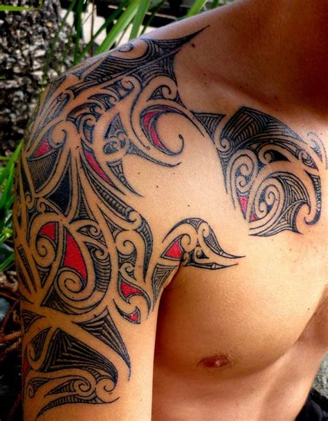 10 Tribal Shoulder Tattoos For Men Stock Illustrations Royalty Free