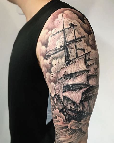 101 Amazing Ship Tattoo Ideas That Will Blow Your Mind Ship Tattoo