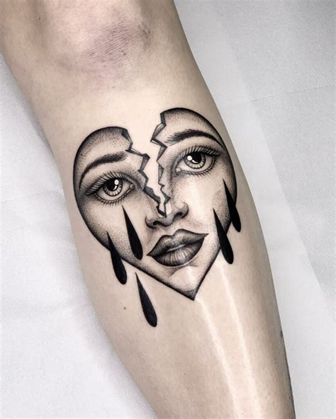 11 Broken Heart Face Tattoo Ideas That Will Blow Your Mind