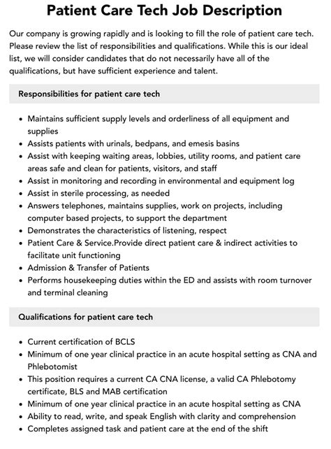 15 Patient Care Technician Jobs: Essential Career Guide