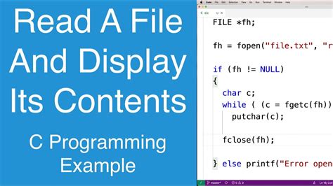 2 File Structures In C Reading Contents From A Text File Youtube