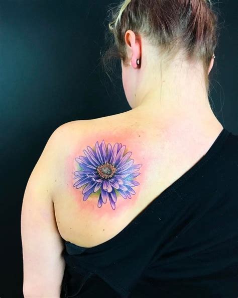 20 Beautiful Aster Flower Tattoo Designs Pictures Entertainmentmesh