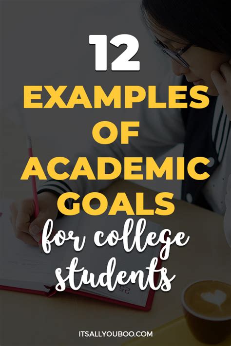 20 Goal Ideas For College Students College Goals College Information