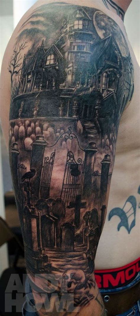 25 Amazing Graveyard And Cemetery Tattoos