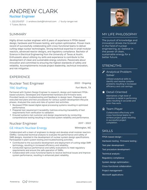 3 Successful Nuclear Engineer Resume Examples And Writing Tips For 2024