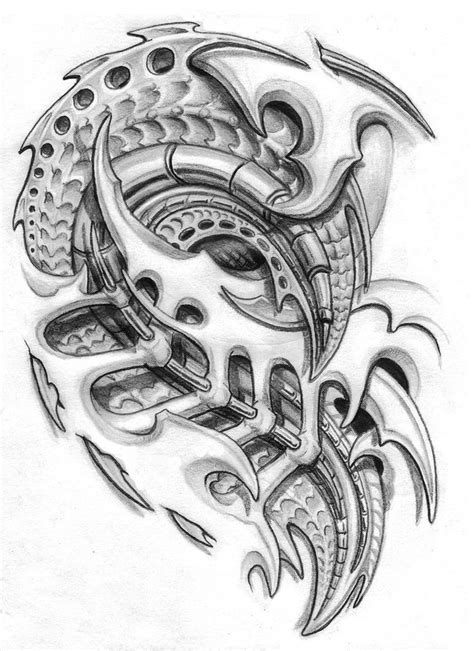 30 Best Biomechanical Tattoo Sketches For Men Images On Pinterest Design Tattoos Tattoo