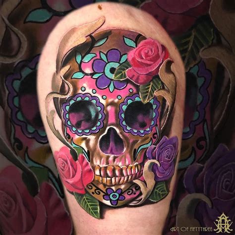 30 Candy Skull Tattoo Designs