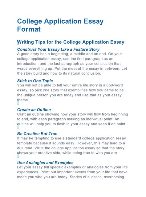 32 College Essay Format Templates Examples Templatearchive