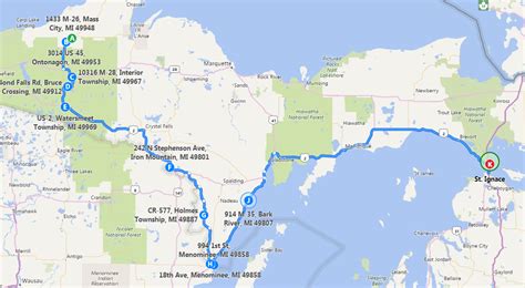 392 Miles On Part 2 Of Our Michigan Upper Peninsula Route Map Click