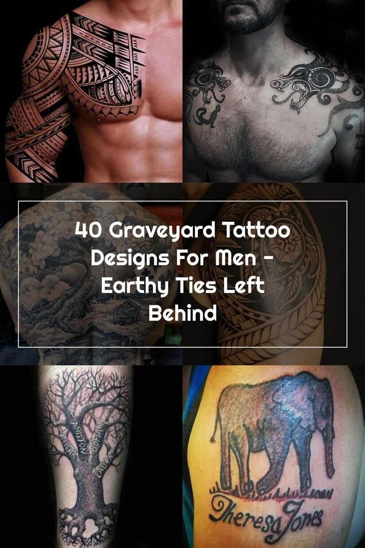 40 Graveyard Tattoo Designs For Men Earthy Ties Left Behind