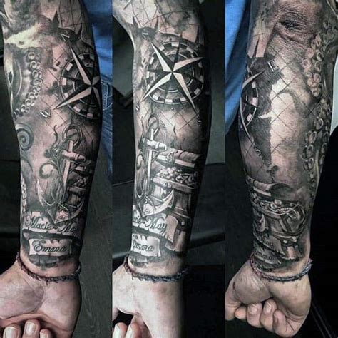 40 Nautical Sleeve Tattoos For Men Seafaring Ink Deisgn Ideas