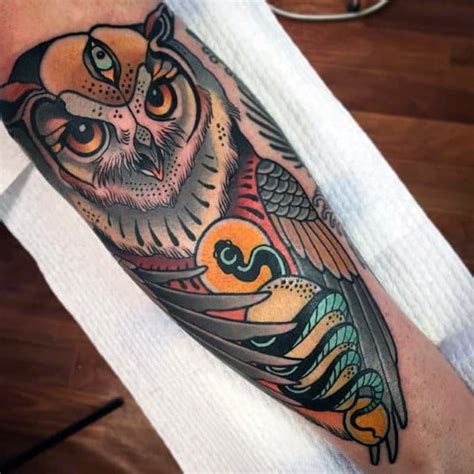 40 Neo Traditional Owl Tattoo Ideas For Men