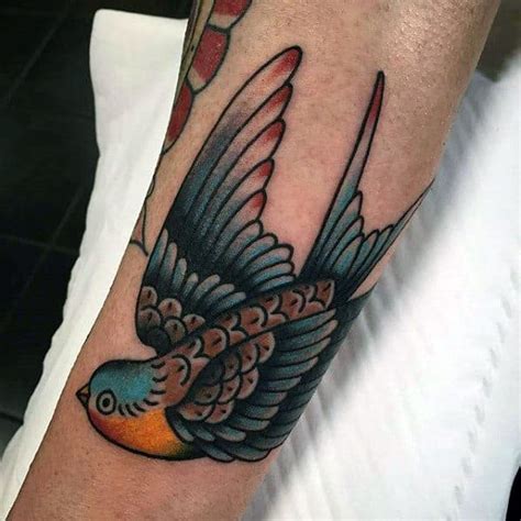 40 Traditional Bird Tattoo Designs For Men Old School Ideas