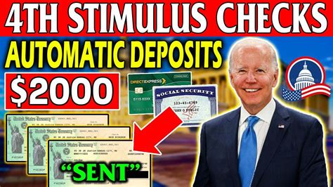 4Th Stimulus Checks 2000 Automatic Deposits Confirmed For All Social