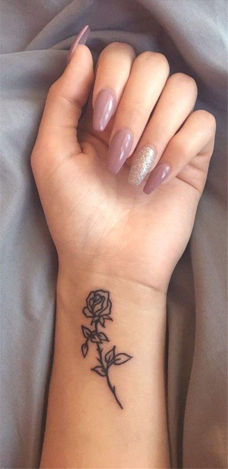 50 Gorgeous Small Wrist Tattoos To Try In 2019 Rose Tattoos On Wrist