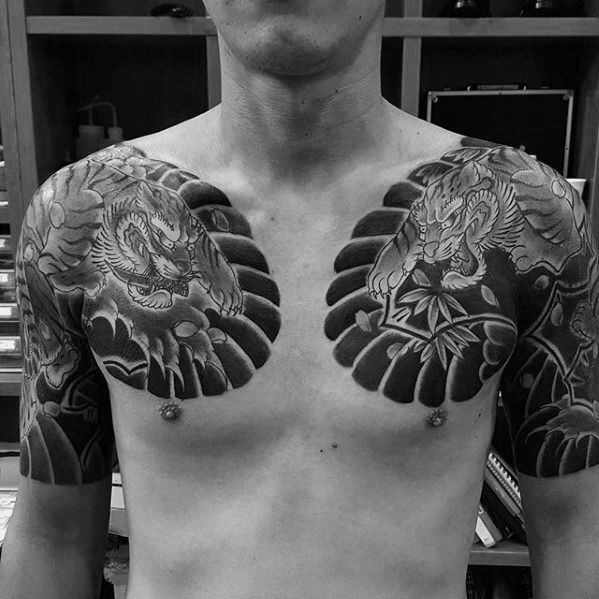 50 Japanese Chest Tattoos For Men Masculine Design Ideas Chest Tattoo