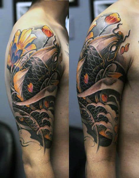 50 Koi Fish Tattoo Designs For Men Japanese Symbol Of Masculinity