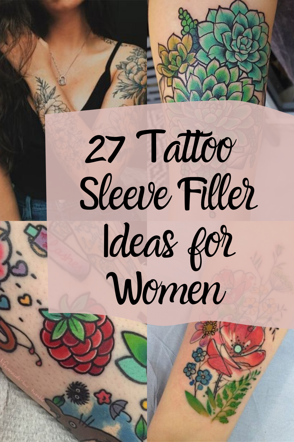 50 Tattoo Sleeve Filler Ideas For Women Filler Tattoo Designs In