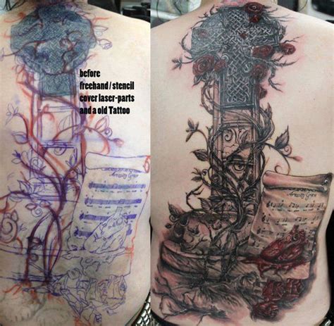 55 Incredible Cover Up Tattoos Before And After Cuded