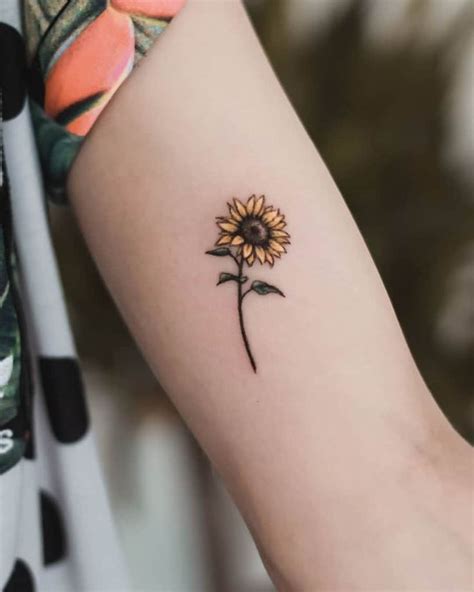 57 Small Sunflower Tattoo Ideas