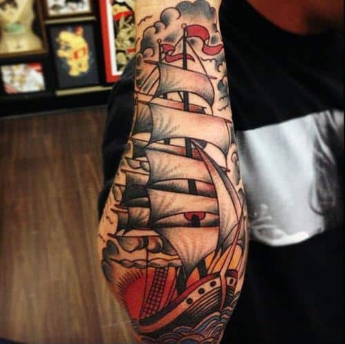 60 Traditional Ship Tattoo Designs For Men 2023 Guide