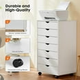 7 Drawer Storage Organizer File Cabinets Wheels Wood Cabinet Drawer