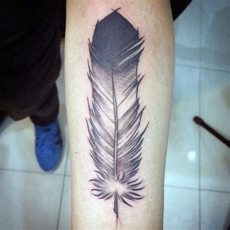 70 Feather Tattoo Designs For Men Masculine Ink Ideas