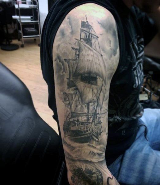 70 Ship Tattoo Ideas For Men A Sea Of Sailor Designs