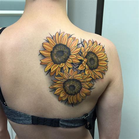 80 Bright Sunflower Tattoos Designs Meanings For Happy Life 2019