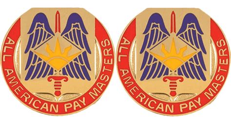 82Nd Finance Distinctive Unit Insignia Pair All American Paymaster