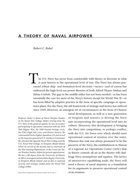 A Theory Of Naval Airpower Pdf United States Navy Navies