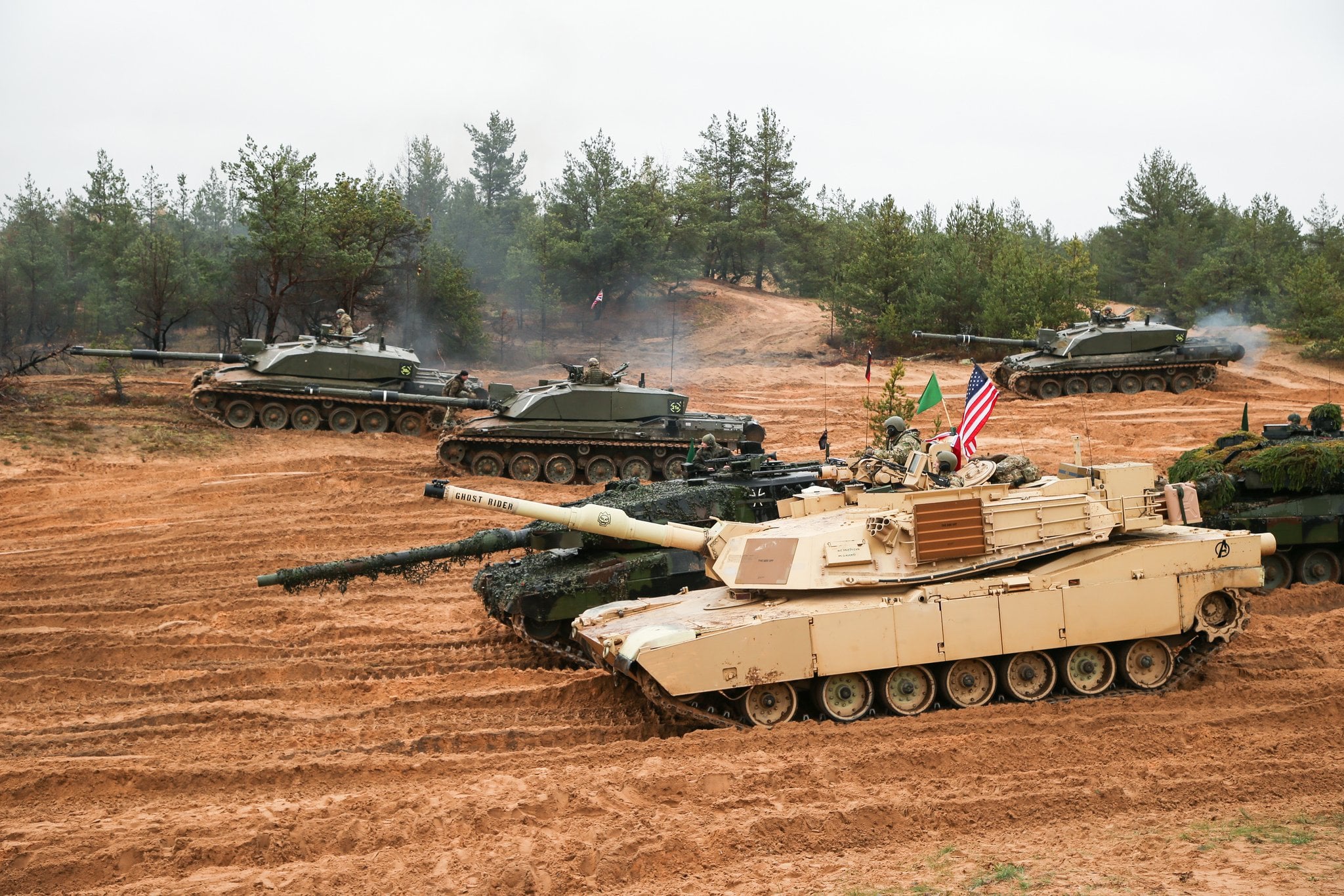 Abrams Tank With Camouflage Stationed In Poland R Tanks