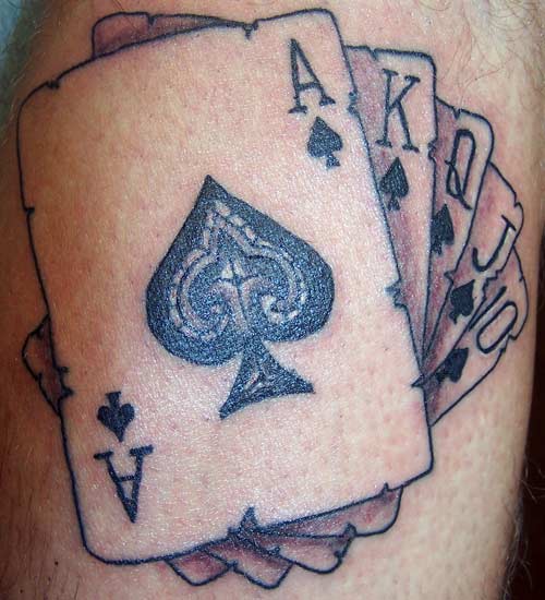 Ace Playing Card Tattoos