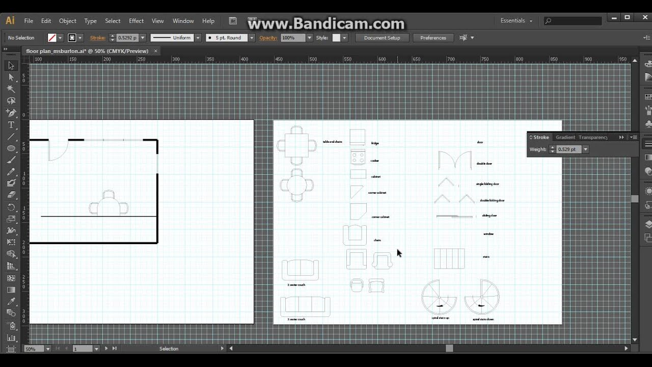 Adobe Illustrator Floor Plan Diagrams Tutorial Youtube