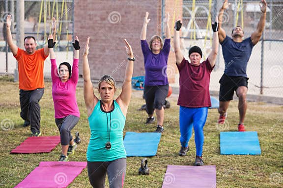 Adult Boot Camp Exercise Class Stock Photo Image Of American Active 37463814