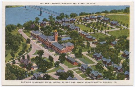 Aerial View Of The Army Service Schools And Staff College At Fort Leavenworth Kansas Kansas