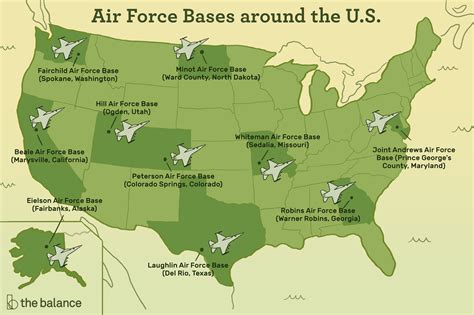 Air Force Bases Usa Map Map