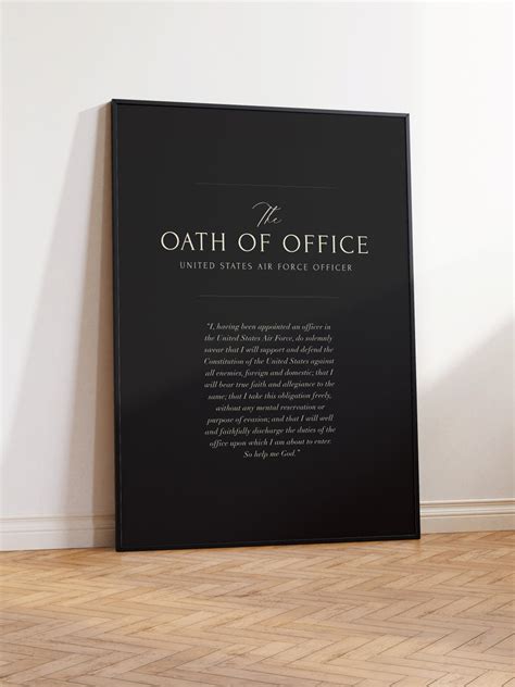 Air Force Officer Oath Of Office Digital Print Etsy