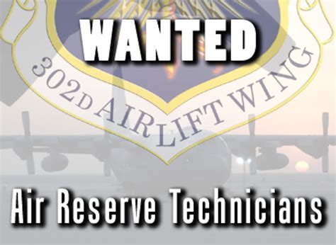 Air Reserve Technician Positions Available 302Nd Airlift Wing