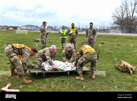 Airmen Assigned To The 178Th Wing Participate In A Base Wide Exercise