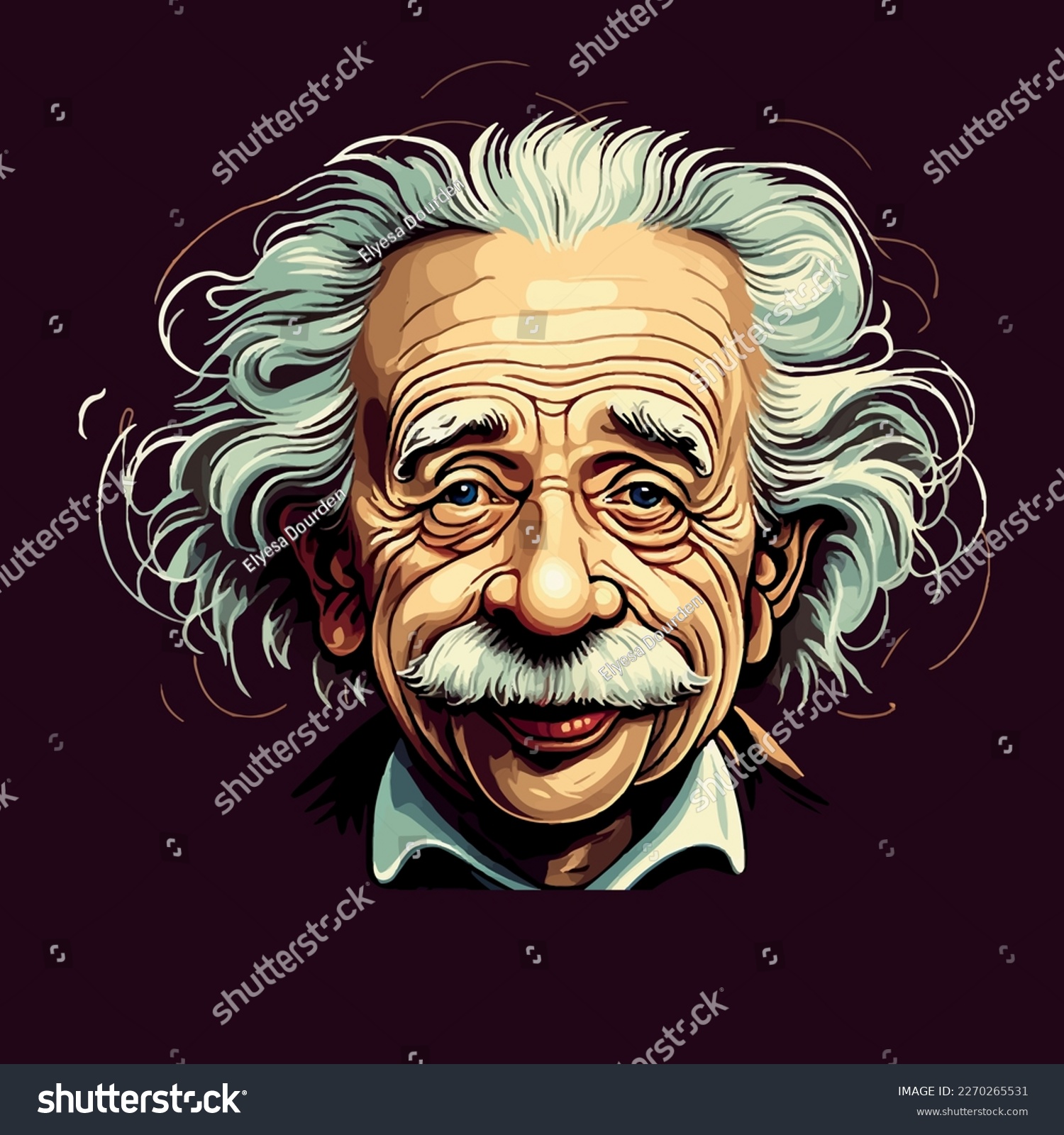 Albert Einstein One Most Important Physicists Stock Vector Royalty