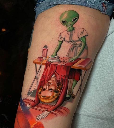 Alien Theme Tattoo Designs