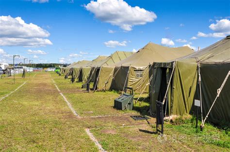 American Military Camp Simple Background