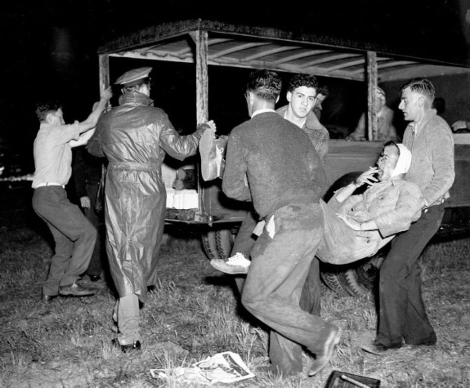 An Injured Survivor Of The Hindenburg Disaster Calmly Smokes A