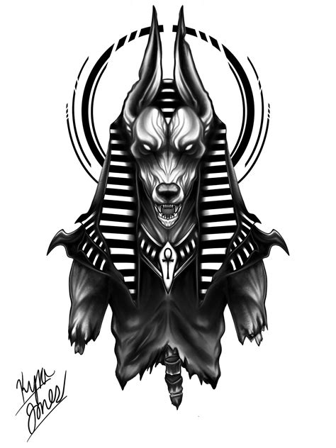 Anubis Sketch Tattoo Ideas