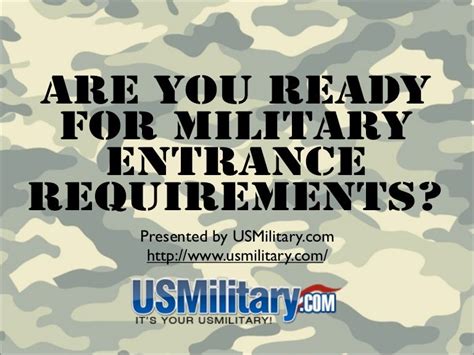 Are You Ready For Military Entrance Requirements