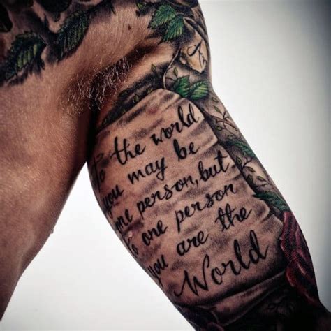 Arm Tattoos For Men Quotes