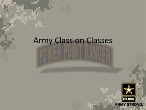 Army Classes On Classes Powerpoint Ranger Pre Made Military Ppt Classes