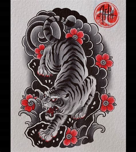 Asian Tiger Tattoo Art